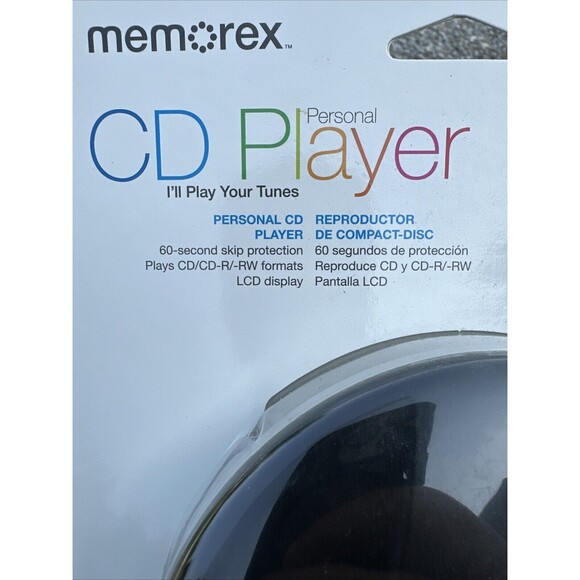 NEW Memorex Personal CD Player MD6451BLK Skip Protection CD/CD-R/-RW + Earbuds - Picture 3 of 6